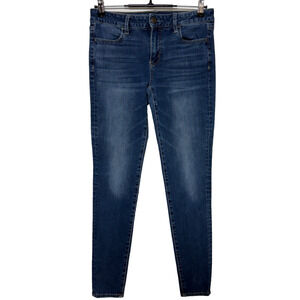 American Eagle Jeans Womens 10 Long Blue 360 Level Stretch Jegging Actual 30X30